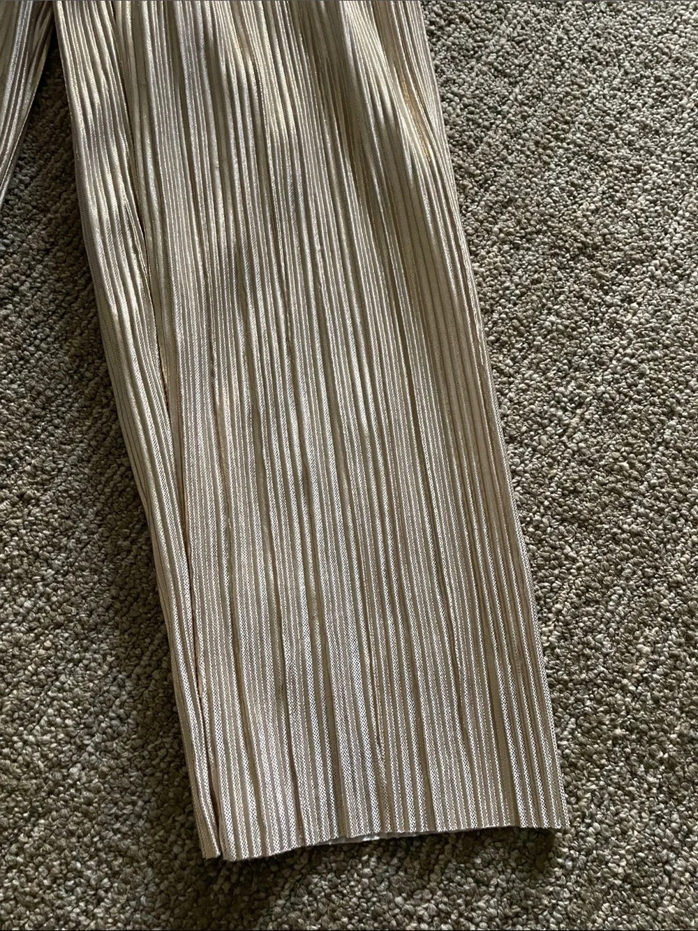 Kohl's Cream Pleated Off-Shoulder Jumpsuit